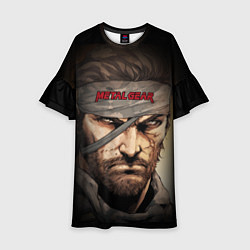 Платье клеш для девочки Metal gear Venom Snake, цвет: 3D-принт