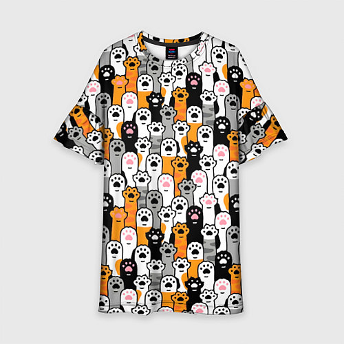 Детское платье Кошачьи лапы / 3D-принт – фото 1