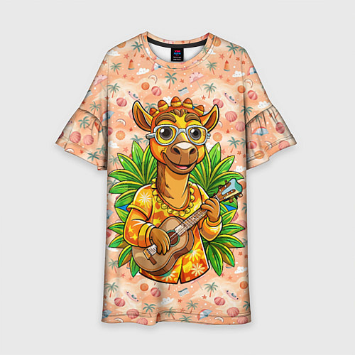 Детское платье Жираф играет на гитаре / 3D-принт – фото 1