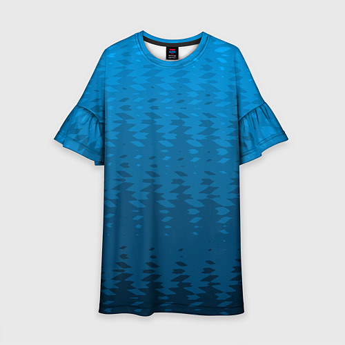 Детское платье Синий абтрактный градиент / 3D-принт – фото 1
