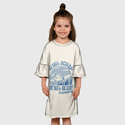Платье клеш для девочки Летатем всегда, цвет: 3D-принт — фото 2