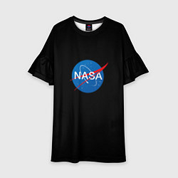 Детское платье Nasa logo space blue