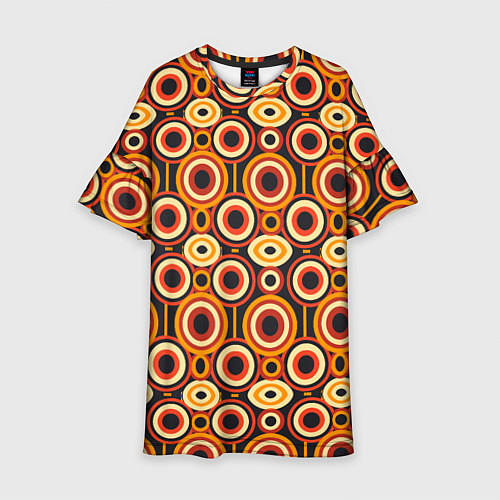 Детское платье Африканские узоры круги / 3D-принт – фото 1