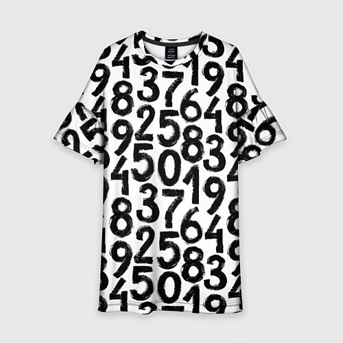 Детское платье Гранжевые числа / 3D-принт – фото 1