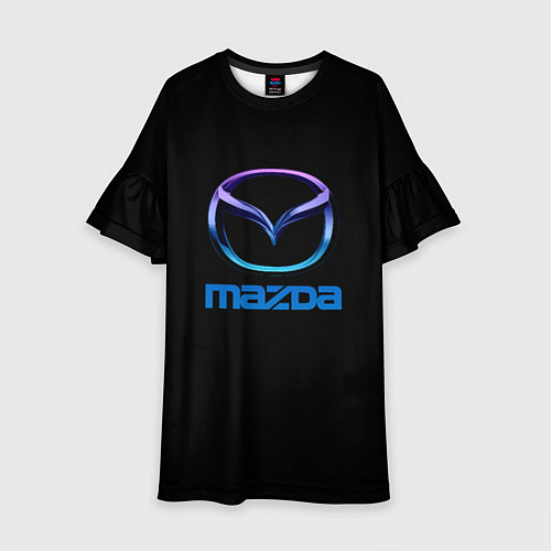 Детское платье Mazda neon logo / 3D-принт – фото 1