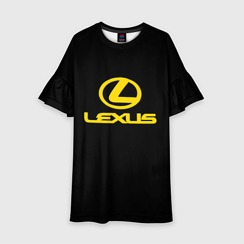 Детское платье Lexus yellow logo / 3D-принт – фото 1