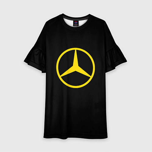 Детское платье Mercedes logo yello / 3D-принт – фото 1