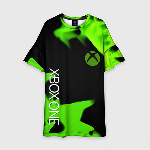 Детское платье Xbox one green flame / 3D-принт – фото 1