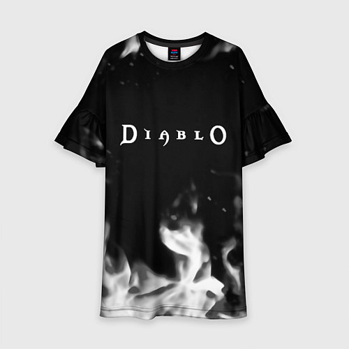Детское платье Diablo fire black / 3D-принт – фото 1