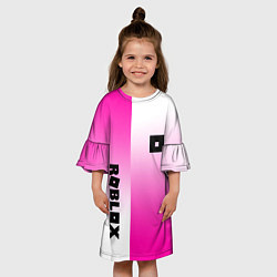 Платье клеш для девочки Roblox geometry gradient, цвет: 3D-принт — фото 2