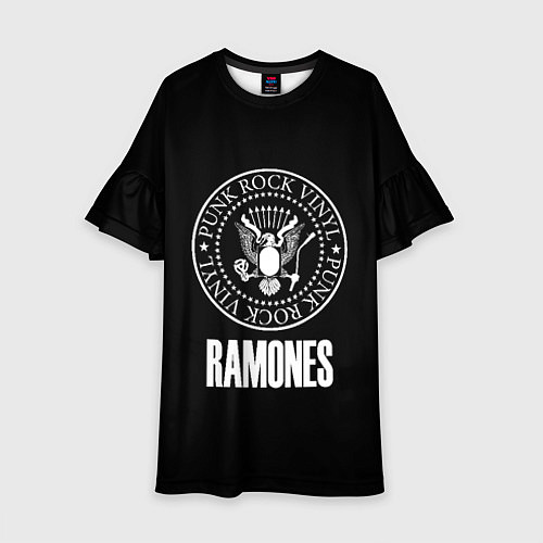 Детское платье Ramones rock logo / 3D-принт – фото 1