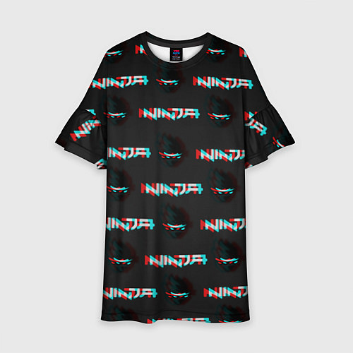 Детское платье Ninja team fortnite bloger / 3D-принт – фото 1