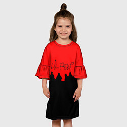 Платье клеш для девочки Lil Peep band, цвет: 3D-принт — фото 2