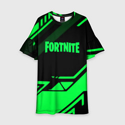 Детское платье Fortnite geometry green