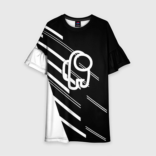 Детское платье Among us pattern sport / 3D-принт – фото 1