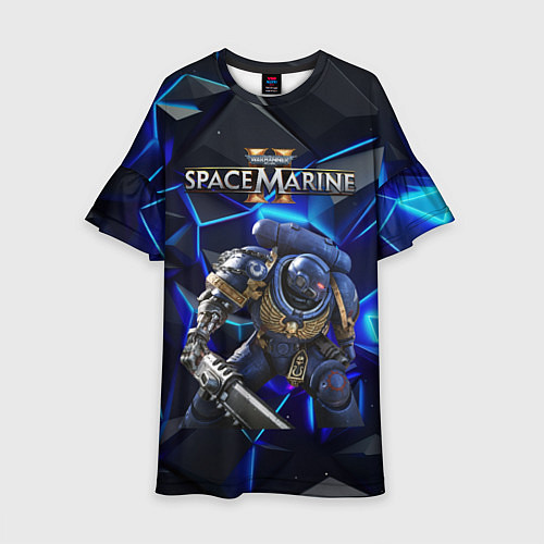 Детское платье Warhammer 40000 space marine 2 ультрамарин / 3D-принт – фото 1