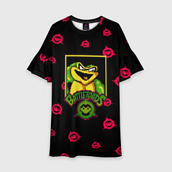 Детское платье Боевые жабы паттерн