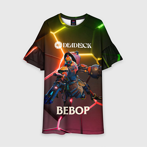 Детское платье Deadlock Bebop неоновые плиты / 3D-принт – фото 1