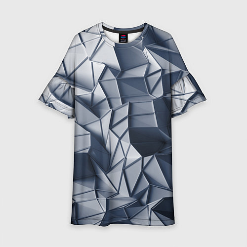 Детское платье Геометрические грани / 3D-принт – фото 1
