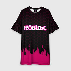 Детское платье Roblox fire pink