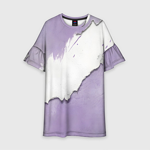 Детское платье Штукатурка и лавандовая краска / 3D-принт – фото 1