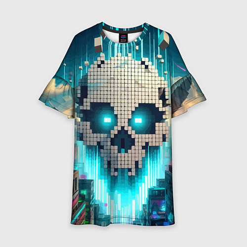 Детское платье Minecraft skull - ai art fantasy / 3D-принт – фото 1