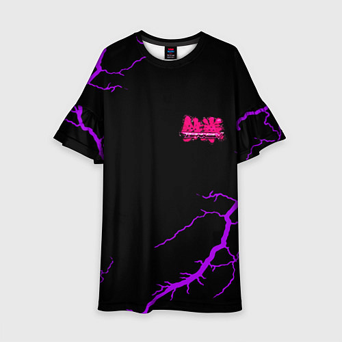 Детское платье Tekken storm neon / 3D-принт – фото 1