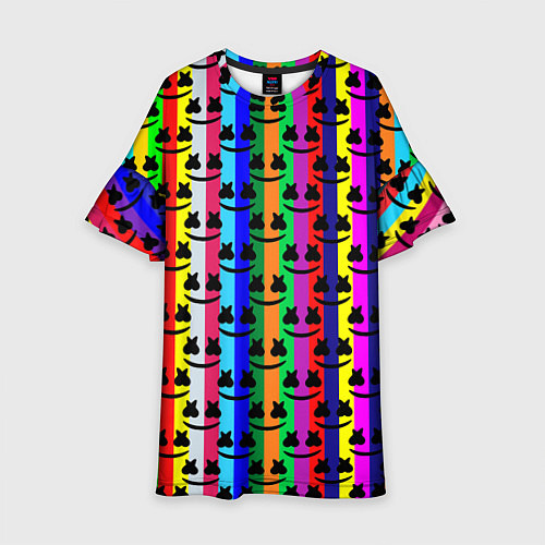 Детское платье Marshmello радуга / 3D-принт – фото 1