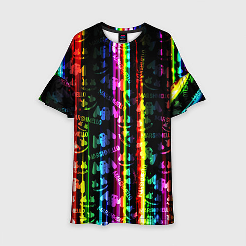 Детское платье Marshmello градиент / 3D-принт – фото 1