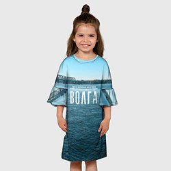 Платье клеш для девочки Река Волга, цвет: 3D-принт — фото 2