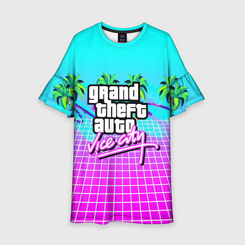 Детское платье Vice city tropic collection / 3D-принт – фото 1