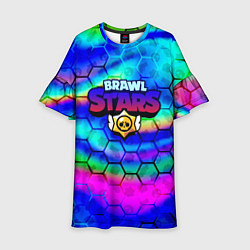 Детское платье Brawl stars neon gradient