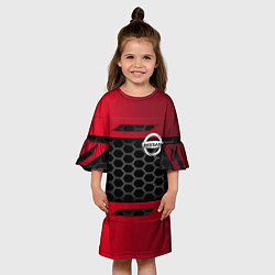 Платье клеш для девочки Nissan auto steel, цвет: 3D-принт — фото 2