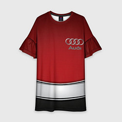 Платье клеш для девочки Audi metal car steel, цвет: 3D-принт