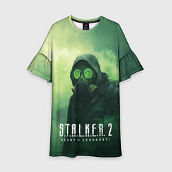 Платье клеш для девочки Stalker 2 сердце Чернобыля, цвет: 3D-принт