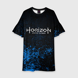 Детское платье Horizon: Zero Dawn синие брызги красок