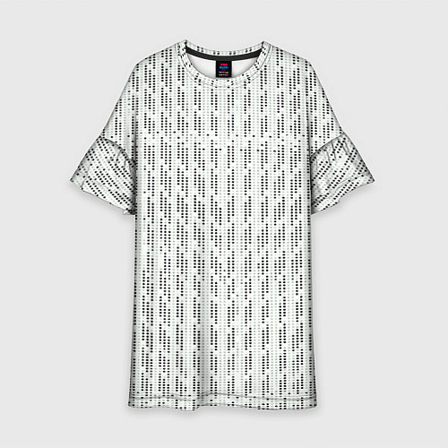 Детское платье Чёрные точки на белом фоне / 3D-принт – фото 1