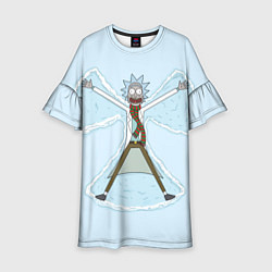 Детское платье Рик и Морти снег - бабочка