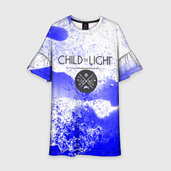 Платье клеш для девочки Child of Light брызги красок, цвет: 3D-принт