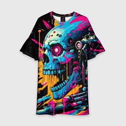 Детское платье Cool cyber skull - ai art