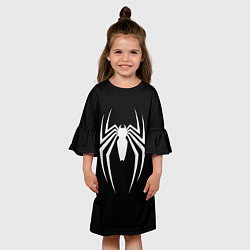 Платье клеш для девочки Black SpiderMan, цвет: 3D-принт — фото 2