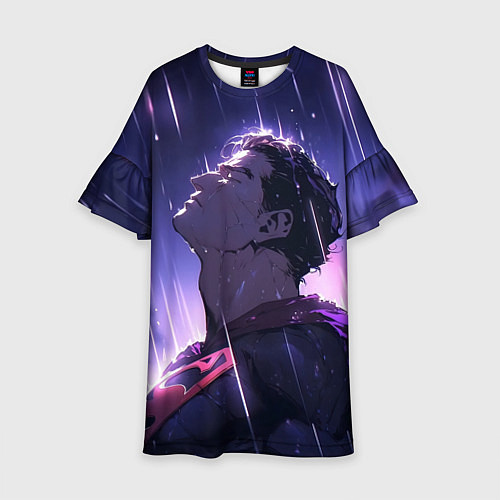 Детское платье Superman - Neon rain / 3D-принт – фото 1