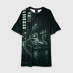 Детское платье Спорткар на тёмной улице