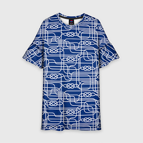 Детское платье Паттерн с узлами водопроводного лабиринта / 3D-принт – фото 1