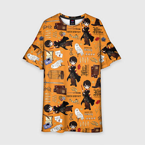 Детское платье Гарри Поттер паттерн / 3D-принт – фото 1