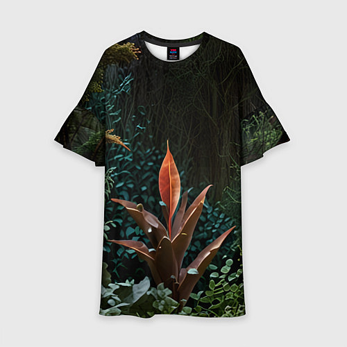 Детское платье Объемные растения / 3D-принт – фото 1