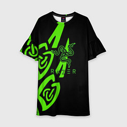 Платье клеш для девочки Razer лого лес, цвет: 3D-принт
