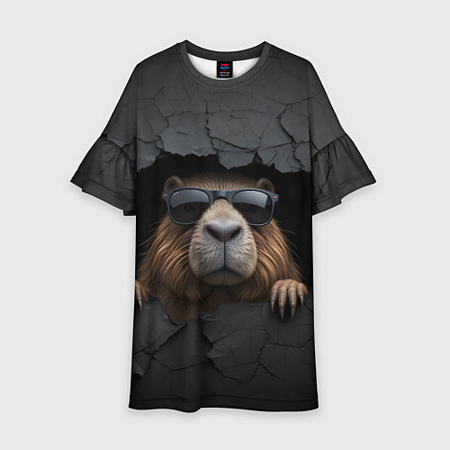 Детское платье Капибара в стене / 3D-принт – фото 1