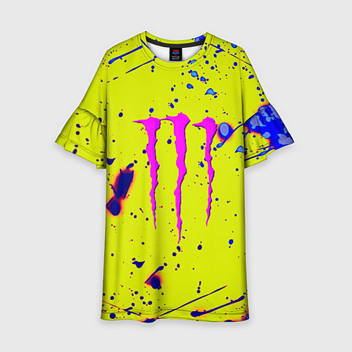 Детское платье Monster energy краски / 3D-принт – фото 1