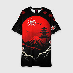 Детское платье Japan red black nature